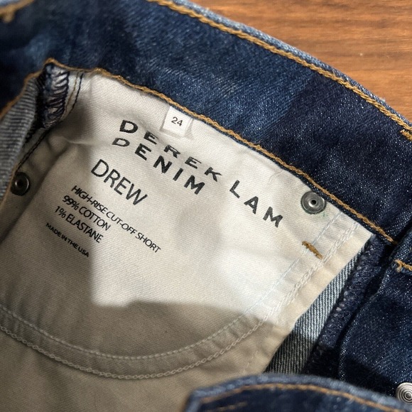 Derek Lam Denim Shorts‎ Women 24 Blue Jean Drew Cut Off Medium Wash - Picture 6 of 11